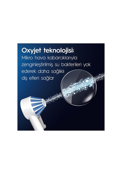 Oral-b Ağız Sağlığı Merkezi: Ağız Duşu, 1 Oxyjet Başlığı, 1 Su Jeti Başlığı Sku: Smg8690010390509