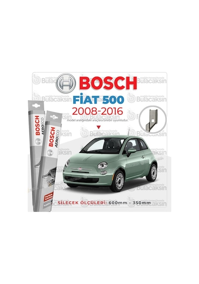 Fiat 500 Muz Silecek Takımı 2008-2016 Bosch Aeroeco