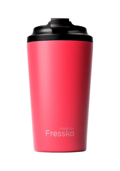 Made By Fressko Grande Boy Paslanmaz Çelik Çift Duvar Yeniden Kullanılabilir Kahve Bardağı, Termos, Yalıtımlı Termal Kupa, 475 Ml Watermelon - Karpuz Kiremit