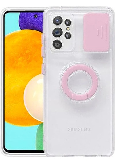 Ally Sm Galaxy S21 Ultra S30 Ultra Kılıf Sürgülü Kamera Lens Korumalı Yüzük Standlı Silikon Kılıf- 5775