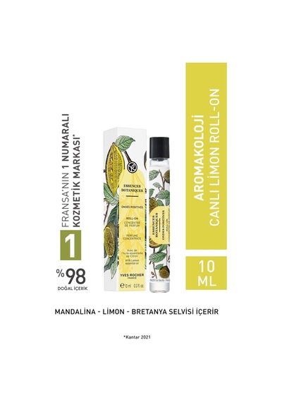 Yves Rocher Canlı Limon Konsantre Roll-on Parfüm-aromakoloji- Vegan-10ml Diğer