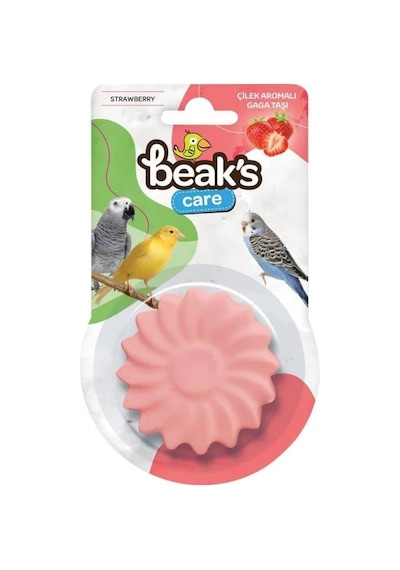 Çilek Aromalı Kuş Gaga Taşı Çok Renkli