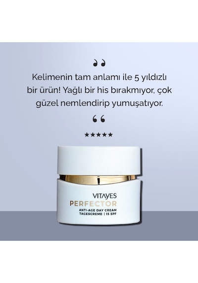 Vitayes Perfector  Canlandırıcı Gündüz Kremi SPF15 2 x 50 ML