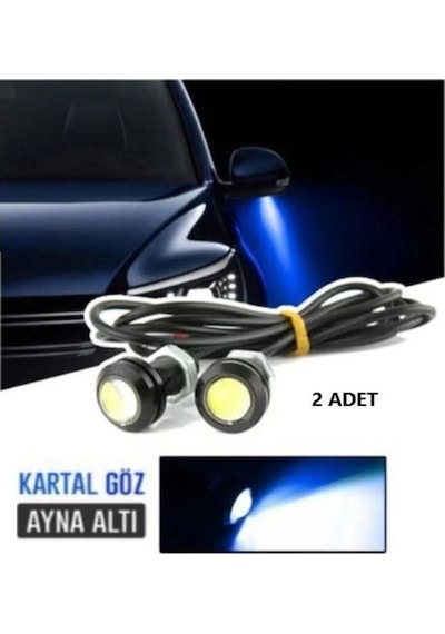 Oto Motto Ayna Altı Led Ayna Altı Cob Aydınlatma Led Eagle Eye 2 Adet Beyaz Sağ Sol Takım