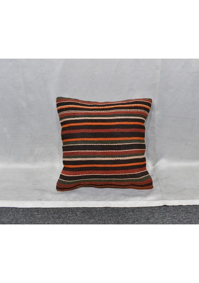 Zehra Abla Halı Yeni El Dokuma Dekoratif Kilim Kırlent Yastık Kılıfı 6470 Çok Renkli