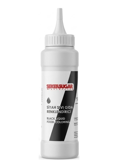 Şeker & Sugar Siyah Sıvı Gıda Boyası Renklendirici 250 Ml