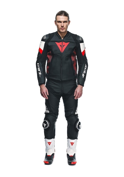 Dainese Avro 5 Deri Montu Beyaz - Kırmızı - Siyah