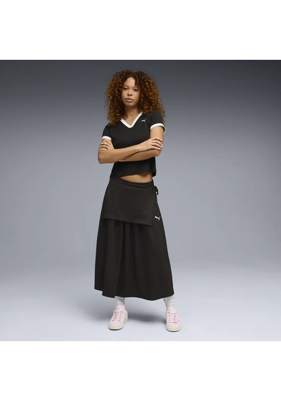Puma T7 Midi Pleated Skirt Siyah Kadın Etek