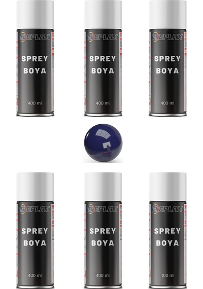 6 Adet Ral 5002 Lacivert Sprey Boya 400 Ml.