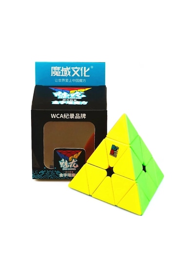 Moyu Meilong Pyramid Manyetik Bloklar- Mıknatıslı Stickersız Akıl Zeka Rübik Küp