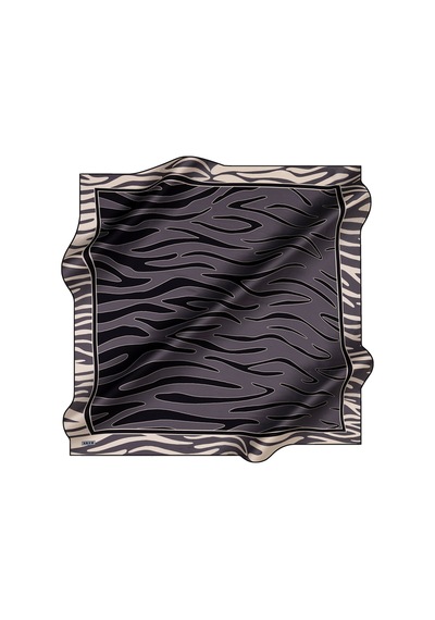 Aker Koyu Gri 100x100 İpek Krep Saten Eşarp Koyu Gri Koyu Gri