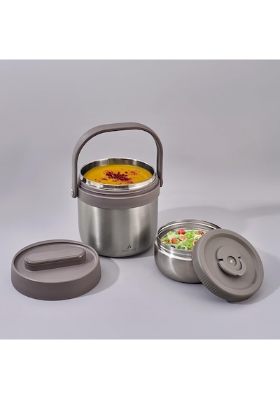 Ar Yıldız Bento Yuvarlak Lunch Box Steel 1400 Ml Çok Renkli