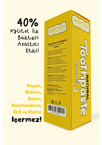 Babyton Muz Organik Diş Macunu 50 G