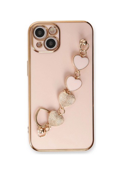 Apple iPhone Uyumlu 14 Plus Kılıf Esila Silikon - Pudra Diğer