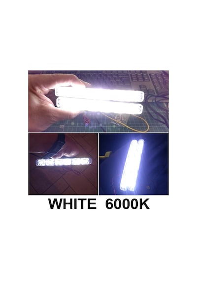 6 Ledli Gündüz Farı Gündüz Ledi Drl Led Lamba 18W Su Geçirmez
