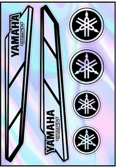 Motosiklet Yamaha Uyumlu Hologram Çoklu Sticker 02