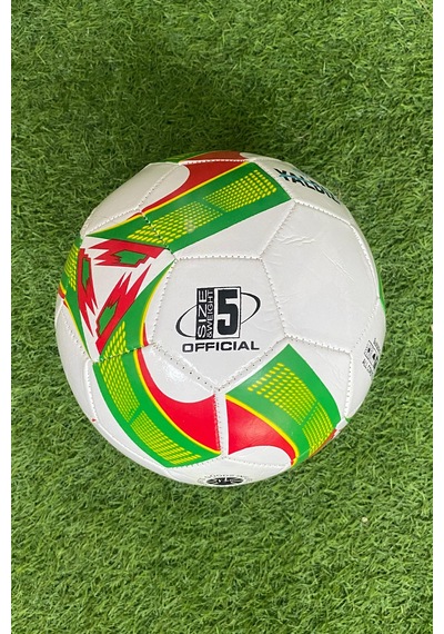 Futbol Topu Sert Zemin Halı Saha 5 Numara Beyazkırmızıyeşil