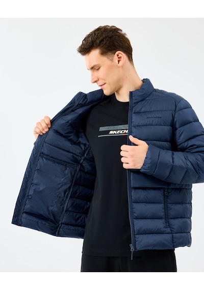 Skechers M Essential Outerwear Padded Jacket Erkek Lacivert Mont S231242-0505 Lacivert