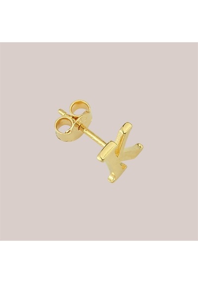 Goldkupe 14 Ayar Altın K Harf Küpe 0,49 Gr-1369