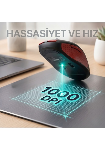 Kablosuz Mouse Kırmızı, 2.4ghz Tak-çalıştır Hızlı Kurulum Ofis İçin Mouse, Kompakt Tasarım Mini Mouse Diğer