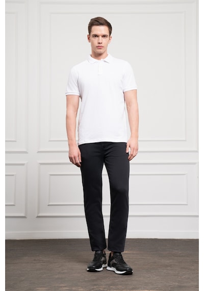 Erkek Beyaz Basic Polo Yaka Dynamic Fit T-shirt 25yc018003600 Beyaz Beyaz