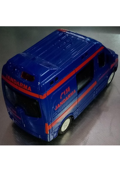 Can Oyuncak - Metal Işıklı Sesli Jandarma Arabası 5,5 Cm X 14 Cm