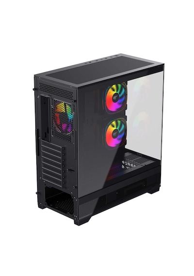Havit CF925 Tamperli Cam 3 RGB Fanlı Oyuncu Bilgisayar Kasası Siyah