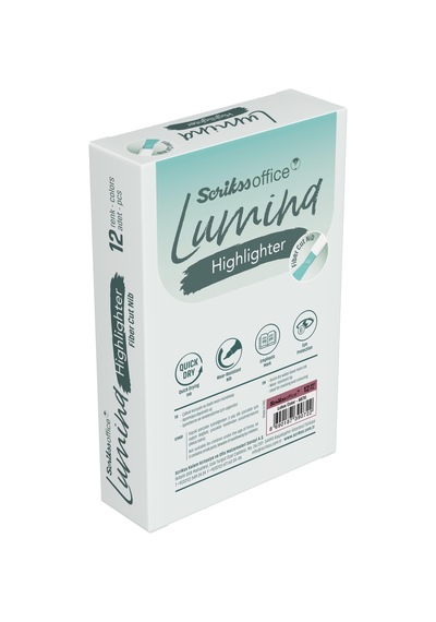 Scrikss Office Lumina Fosforlu Kalem Lotus Colour - 687u 12 Lik Amb 124-Pembe