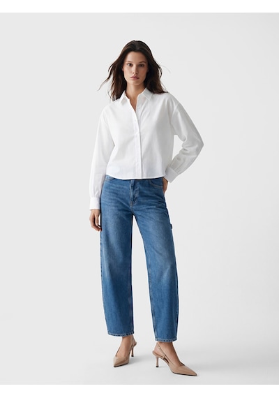 Lcw Modest Beyaz Poplin Kadın Gömlek