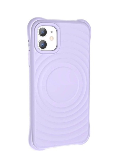 Apple Uyumlu iPhone 11 M-safe Şarj Özellikli Airbagli Mat Görünümlü Zore Hepi Kapak Lila
