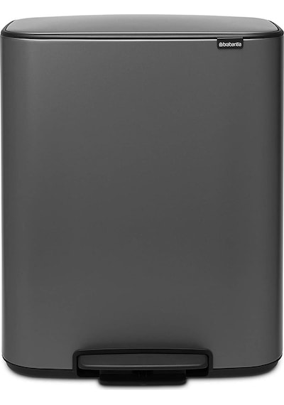 Brabantia Çöp Kutusu İki Bölmeli 30+30 Lt Bo Pedal Bin Platinium