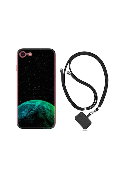 Apple Uyumlu iPhone 7 8 Kılıf Boyun Askılı Green World 2 1865