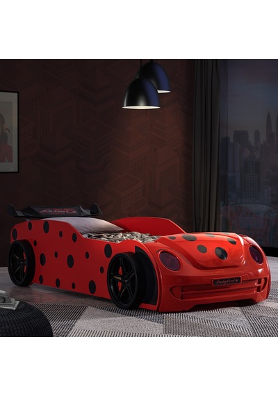 Setaymobilya Arabalı Yatak, Ladybird Ledli Rüzgarlıklı Arabalı Yatak