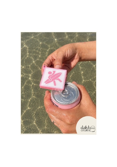 Paddle Board Charm Anahtarlık -summer Vibes Figürlü Çanta Aksesuarı-kutu İçecek Açacaklı Anahtarlık-3d Dekoratif Baskı-pembe Pembe