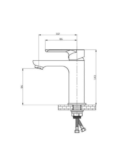 Krom Açılır Kapanır Sıcak Soğuk Su Girişli Lavabo Bataryası Diğer 42115729