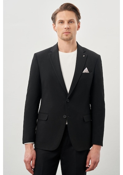 İmza Siyah Gabardin Mono Yaka Tam Astar Esnek 6 Drop Slim Fit Casual Ceket 1002245162 Siyah İmza Siyah Gabardin Mono Yaka Tam Astar Esnek 6 Drop Slim Fit Casual Ceket 1002245162 Siyah