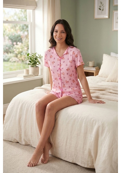 Lela Bayan Pijama Takımı 65770837 Pembe
