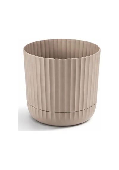 Omnipazar Krs-264 Zeraf Dekoratif Tabaklı Lüks Saksı Takımı 7.2 Litre No:4 Bej