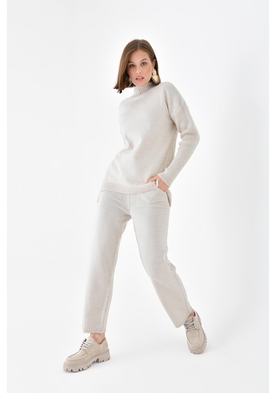 Ftz Women Saç Örgülü İkili Takım Beige 20618-beige Bej