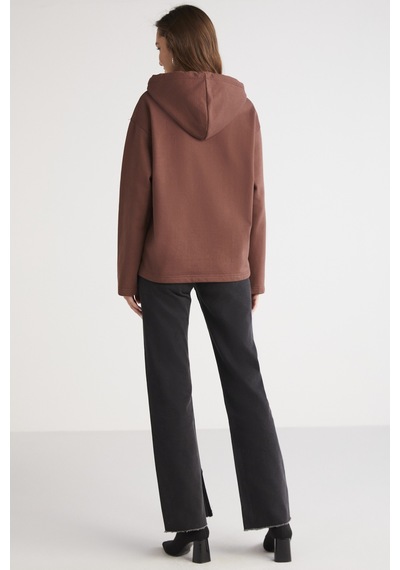 Ethıquet Pıper Kadın Içi Polarlı Yumuşacık Comfort Fit Kapüşonlu Kanguru Cepli Kahverengi Sweatshirt Ethıquet Pıper Kadın Içi Polarlı Yumuşacık Comfort Fit Kapüşonlu Kanguru Cepli Kahverengi Sweatshirt