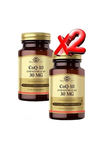 Solgar Coenzyme Koenzim Q-10 30mg 30 Kapsül Takviye Edici Gıda 2 Adet