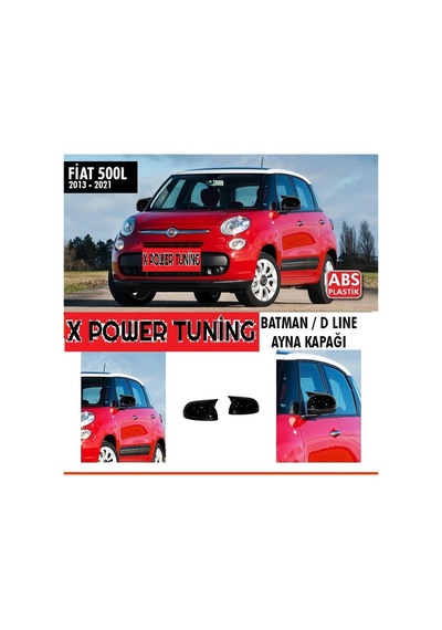 Fiat 500 2013 - 2021 Piona Black Batman Ayna Kapağı