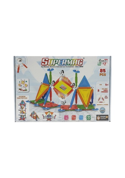 Supermag 85 Parça Manyetik Yapı Oyuncağı Ve Geometri Stem Eğitim Seti