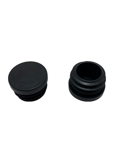 Yuvarlak Demir Profil İç Tapa Geçme Plastik Ayak Geçme Koruma Plastiği 42mm 2 Adet Siyah