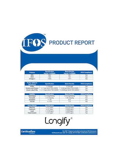 Longify Omega 3 + D3K2 IFOS Onaylı Yüksek EPA & DHA Vitamin D3 Vitamin K2 MK7 Vitamin E Balık Yağı 60 Yumuşak Kapsül