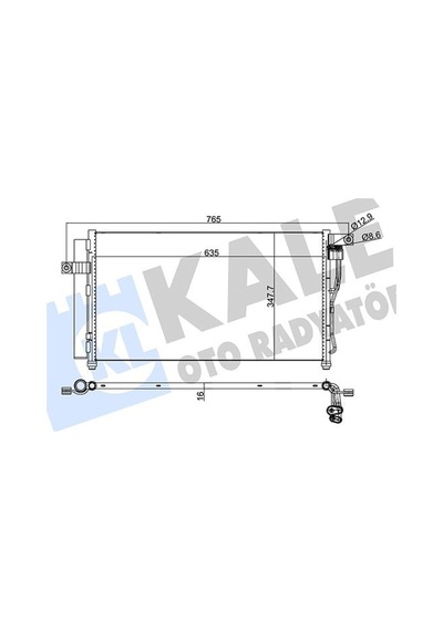 Klima - 847 - Kondenseri Accent Era 06 - Dpmıx-hb - Al/al 634x348x16