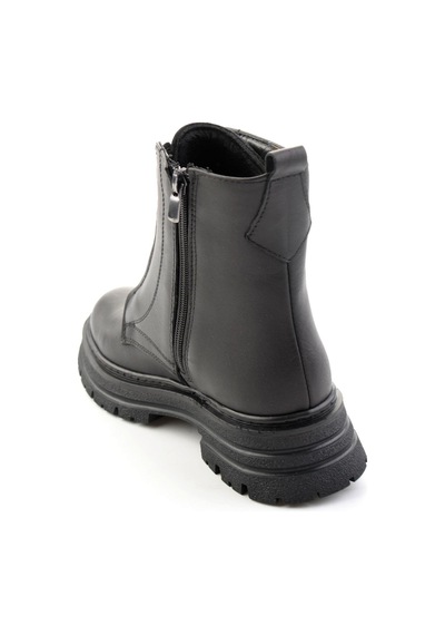Bambi Siyah Hakiki Deri Kadın Bot & Bootie K02462089903