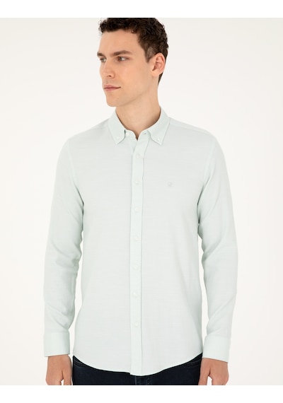 Pierre Cardin Erkek Çağla Gömlek Desenli 50291042-vr016 Çağla