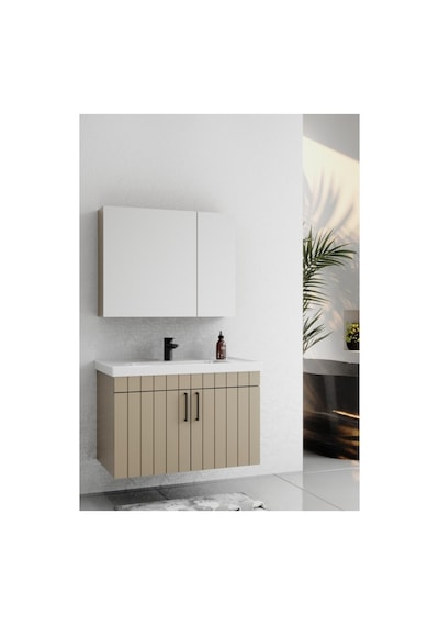 Lizbon 80 Cm Lake Kapuçino Banyo Dolabı Kapuçino Lizbon 80 Cm Lake Kapuçino Banyo Dolabı Kapuçino