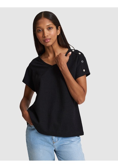 Pierre Cardin Kadın Siyah Tişört 50323604-vr046